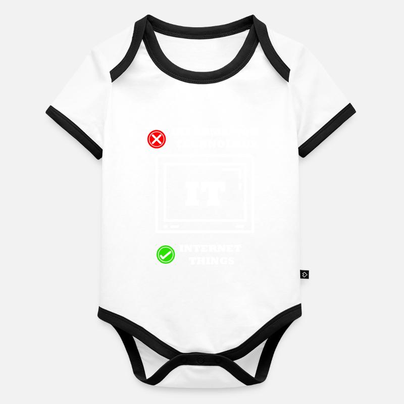 Internet-dinge Computerprogrammierer Tech Savy It Baby Bio-Kurzarm-Kontrastbody