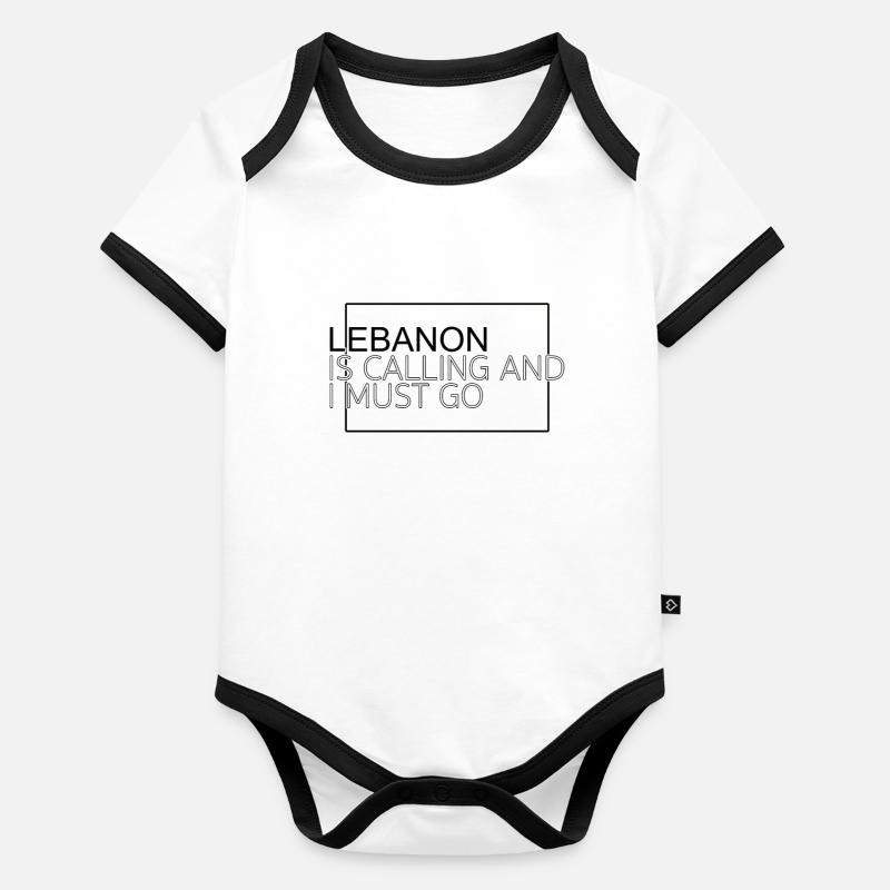 Citation Liban Body Bébé bio contrasté manches courtes