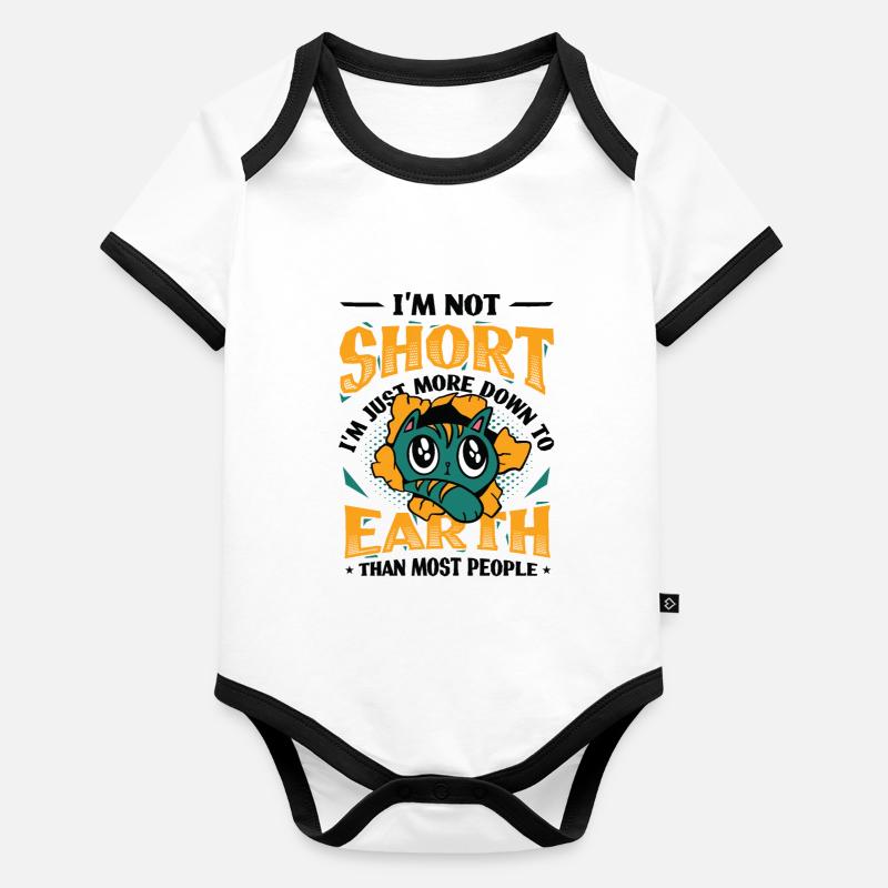 I'm not small, I'm just more down-to-earth Organic Baby Contrasting Bodysuit