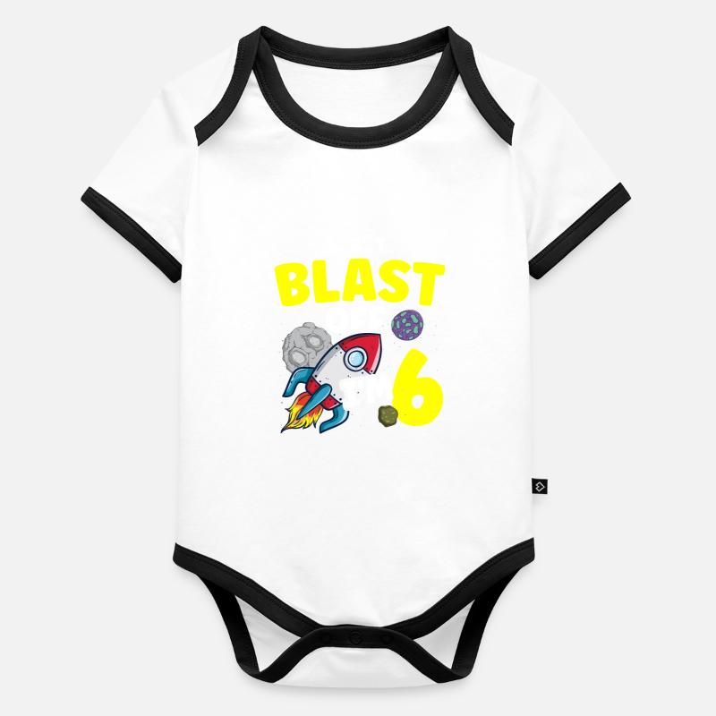 Ich Bin 6. Wissenschaftlicher Baby Bio-Kurzarm-Kontrastbody