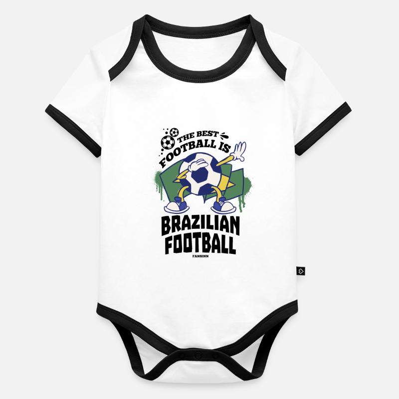 Brasilien Baby Bio-Kurzarm-Kontrastbody