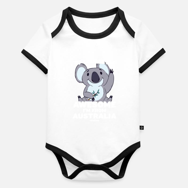 Of Course I'm Awesome I'm From Australia Baby Bio-Kurzarm-Kontrastbody