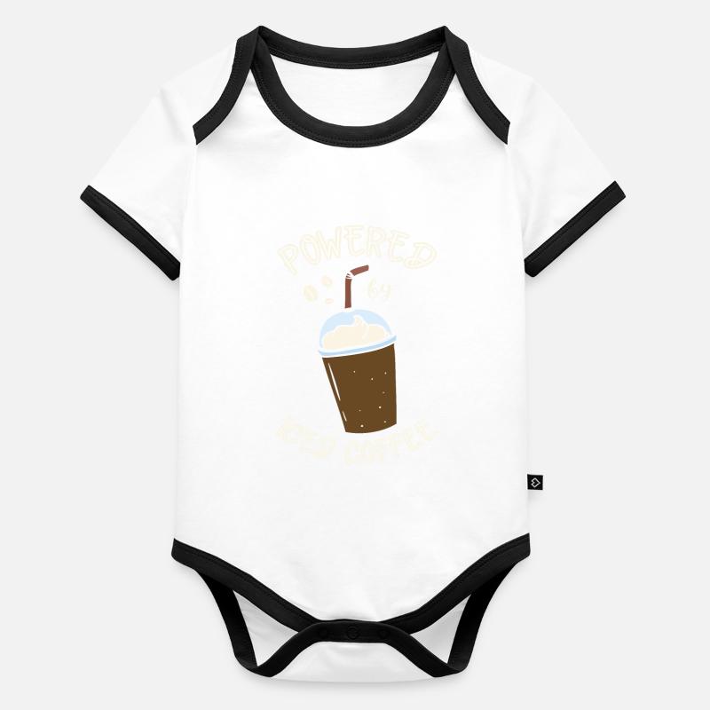 Présenté par Iced Coffee Lover Caffeine Drinker Body Bébé bio contrasté manches courtes