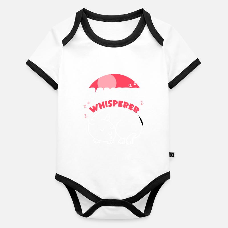 Hamster Whisperer Mignon Propriétaire Pet Body Bébé bio contrasté manches courtes