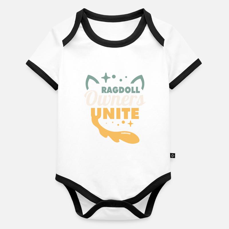 Ragdoll Besitzer Baby Bio-Kurzarm-Kontrastbody