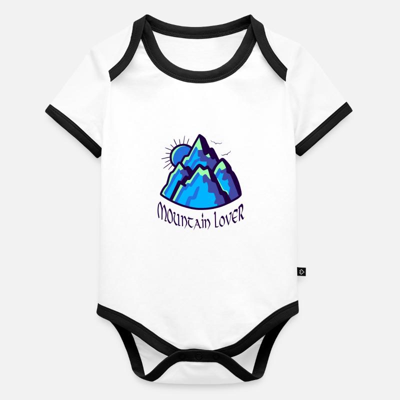 Mountain lover Body Bébé bio contrasté manches courtes