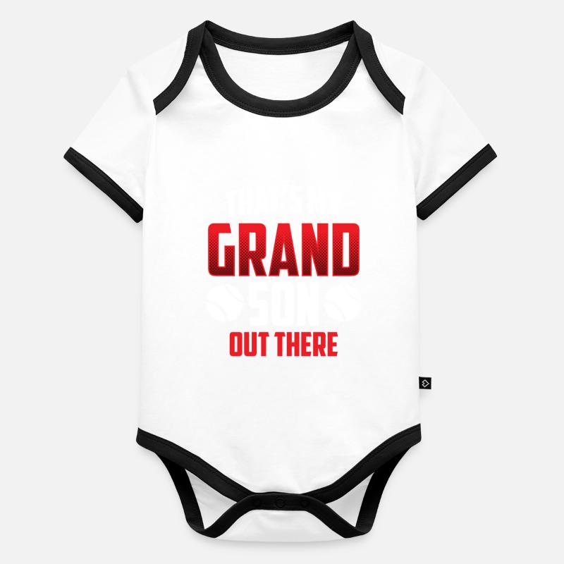 This is my grandson out there playing baseball Organic Baby Contrasting Bodysuit
