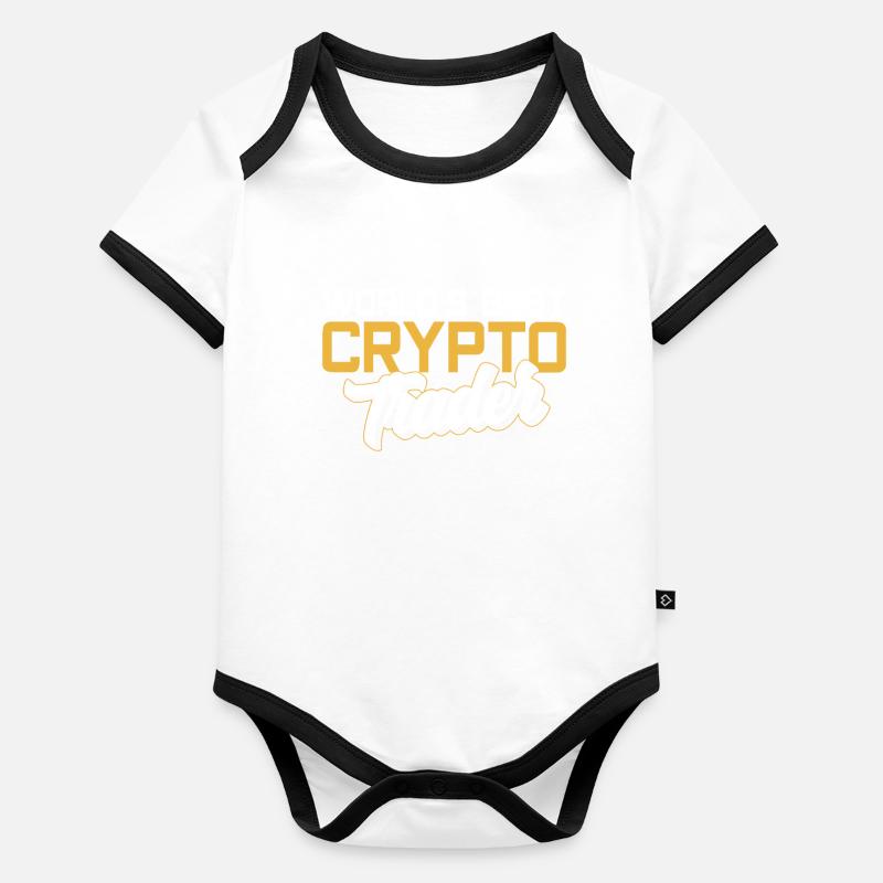 Weltbester Krypto Trader Crypto Traden Trading Baby Bio-Kurzarm-Kontrastbody