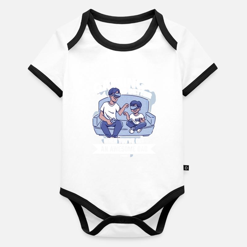 Vater Baby Bio-Kurzarm-Kontrastbody