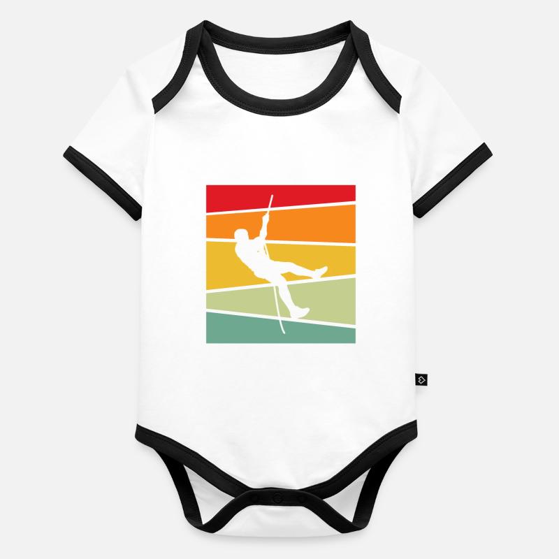 Escalade Rétro Body Bébé bio contrasté manches courtes