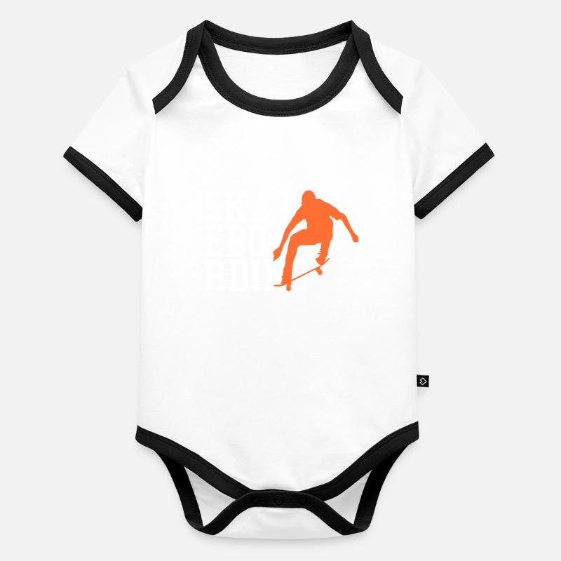 Skateboarding Organic Baby Contrasting Bodysuit