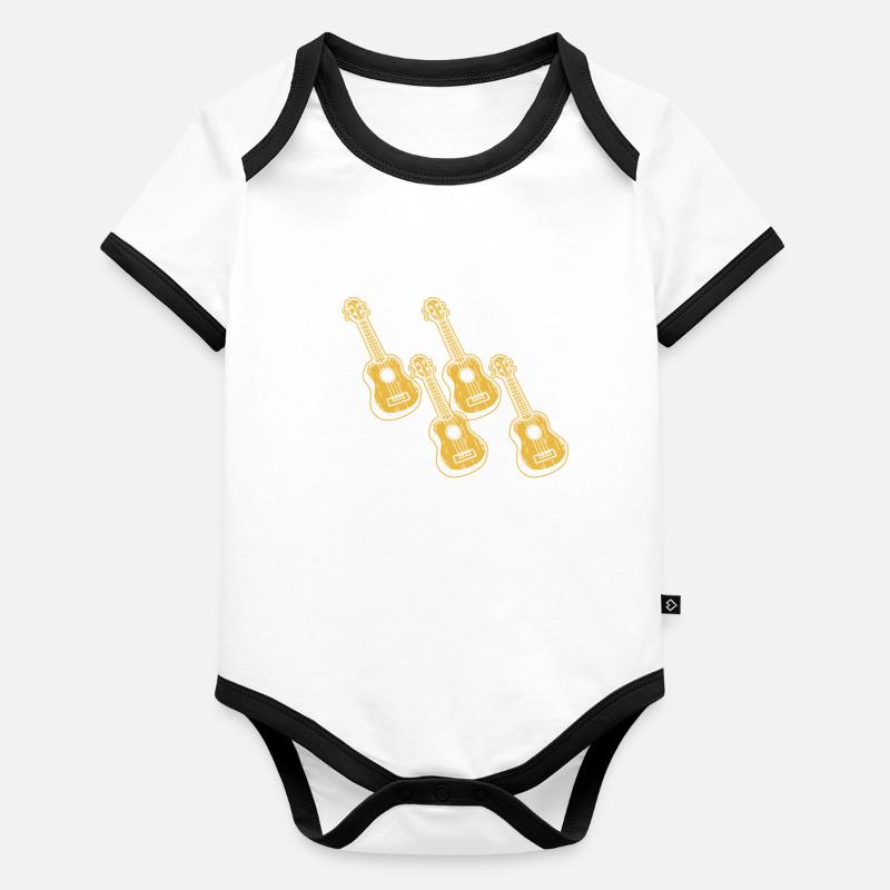 Ukulele Ukulele Player Ukulelist Organic Baby Contrasting Bodysuit