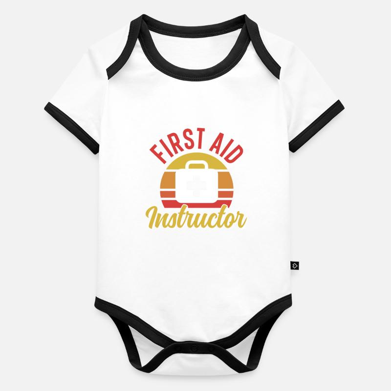 First Aid Instructor Trainer Course Teacher Organic Baby Contrasting Bodysuit