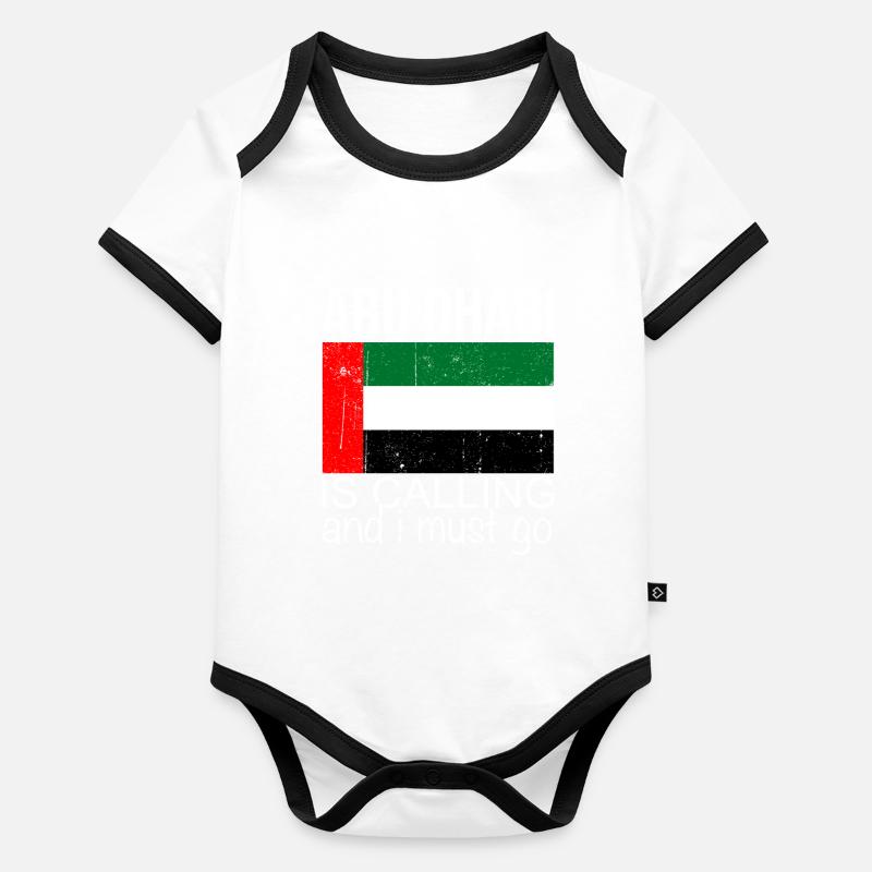 Abu Dhabi quote Organic Baby Contrasting Bodysuit