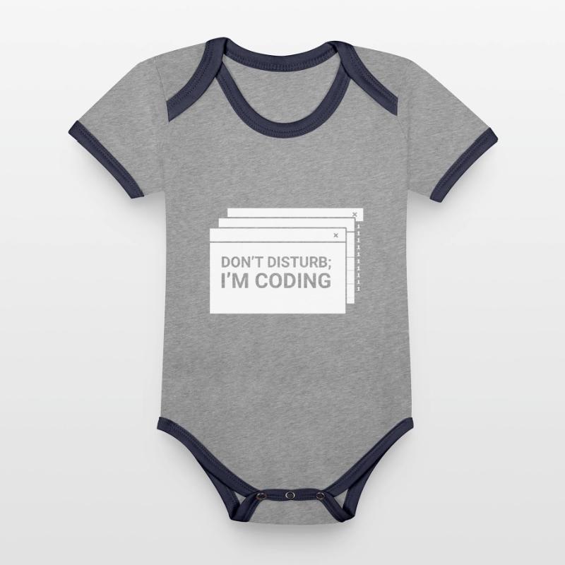 Stören Sie Nicht Ich Programmiere Coder Coding Baby Bio-Kurzarm-Kontrastbody