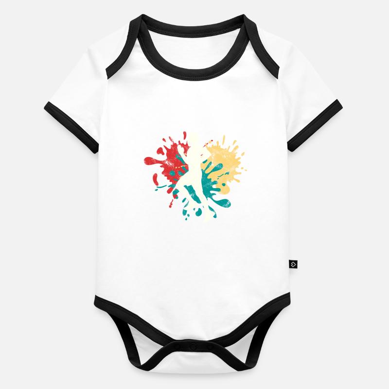 Jogging Jogger Silhouette Body Bébé bio contrasté manches courtes