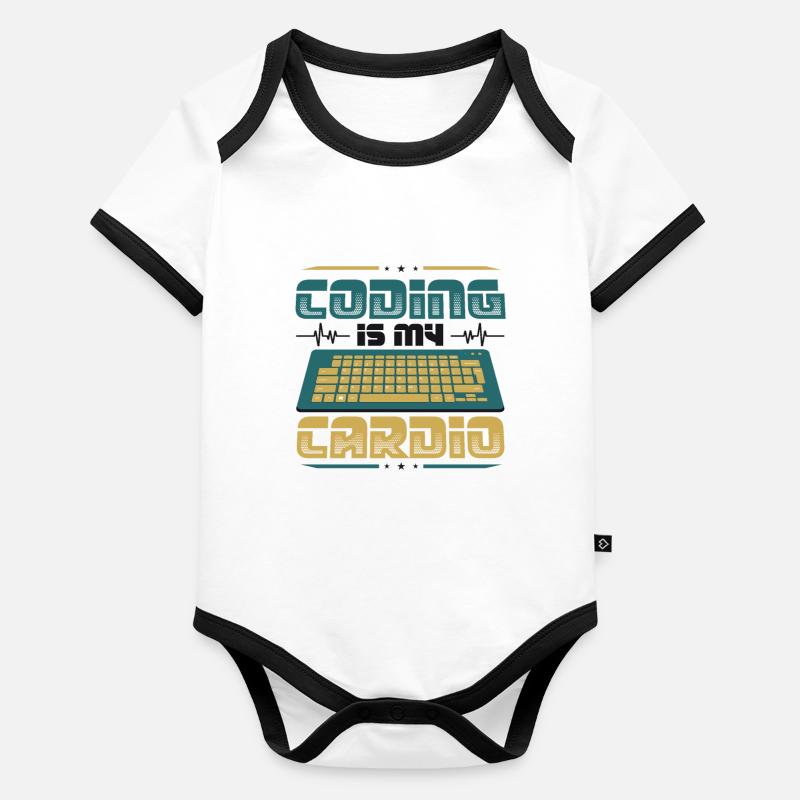 Kodierung Ist Meine Kardio, Code Programmierer Baby Bio-Kurzarm-Kontrastbody