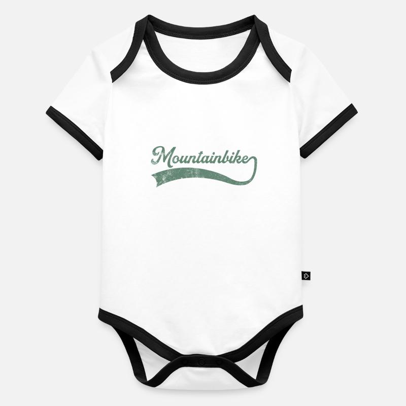 Lettrage VTT Body Bébé bio contrasté manches courtes