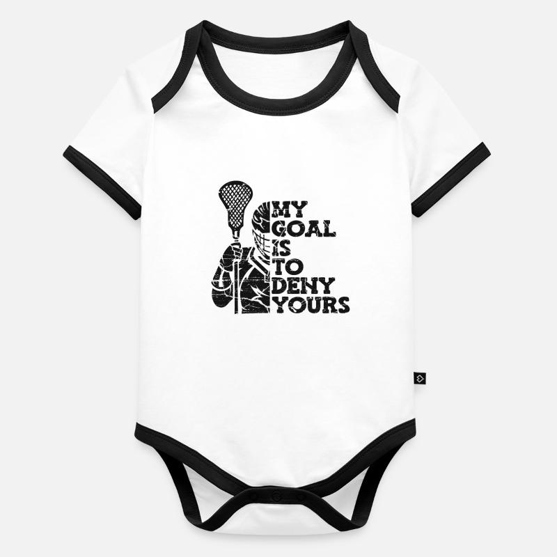 Mon but est de refuser le vôtre Intercrosse Lax Player Body Bébé bio contrasté manches courtes