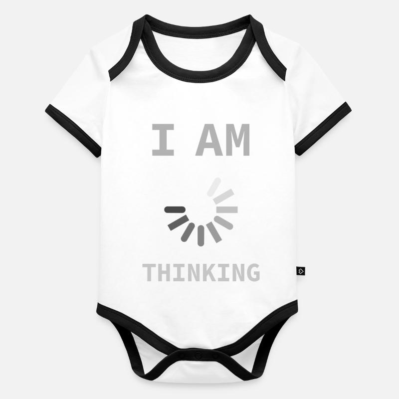 IAmThinking Body Bébé bio contrasté manches courtes
