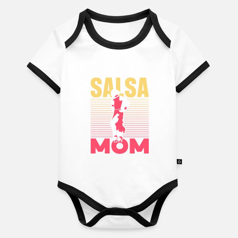 Salsa Mama Hobby Dance Danseuse Danse Body Bébé bio contrasté manches courtes