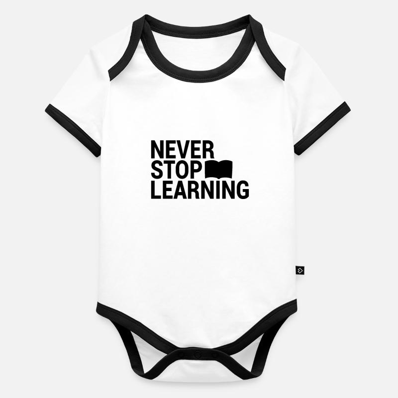 Apprendre à dicter Body Bébé bio contrasté manches courtes
