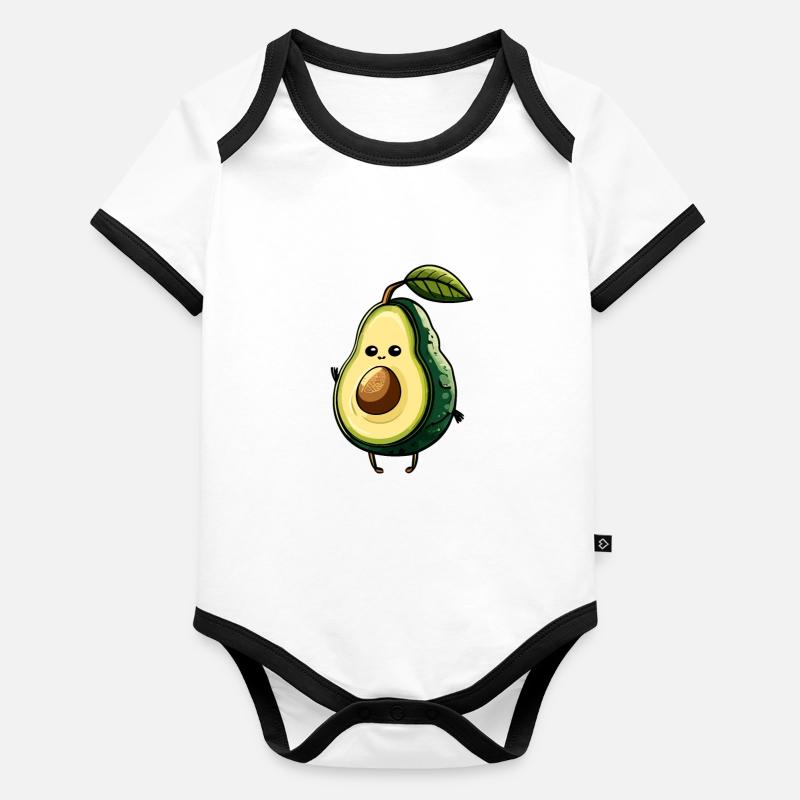 Avocat Body Bébé bio contrasté manches courtes