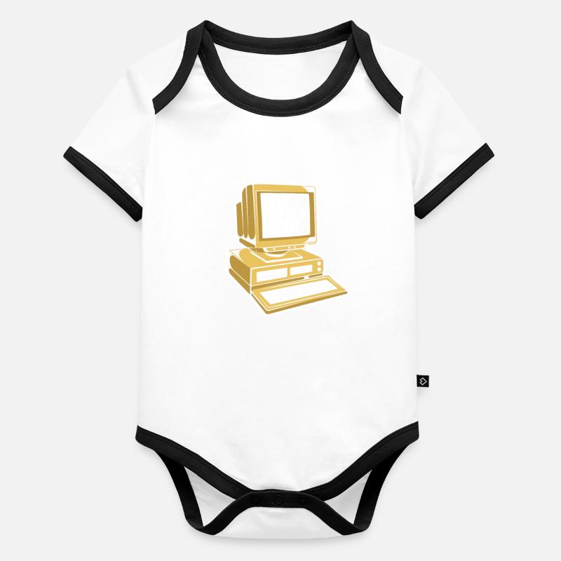 Just Put In A Ticket Admin IT Operations Organic Baby Contrasting Bodysuit