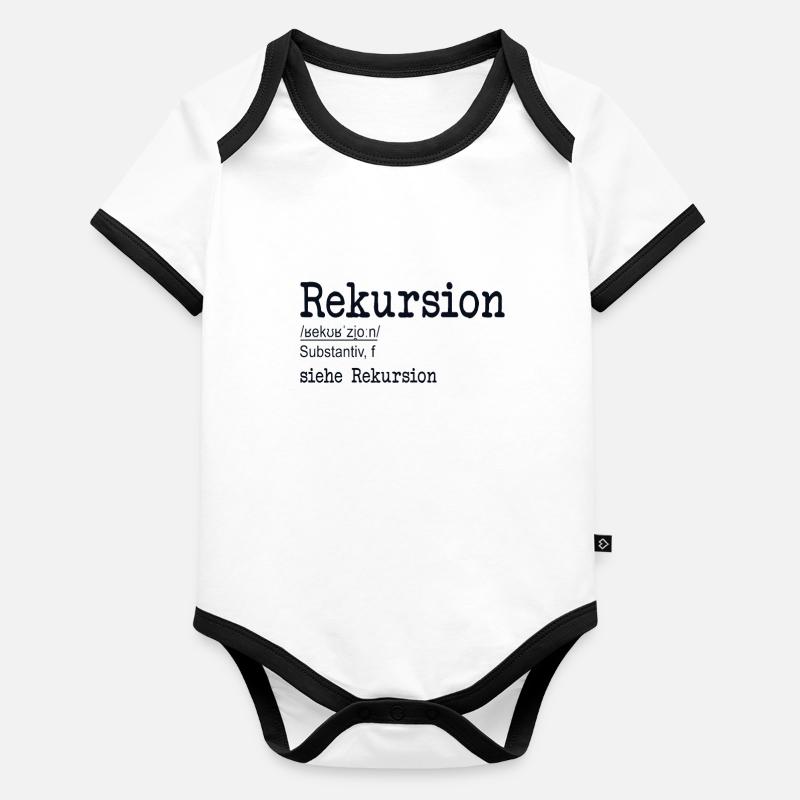 Rekursion Definition Softwareentwickler Coder Baby Bio-Kurzarm-Kontrastbody