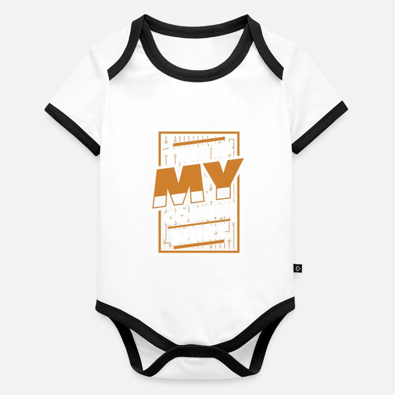 Ceci est mon codeur de développeur de vêtements de codage Body Bébé bio contrasté manches courtes