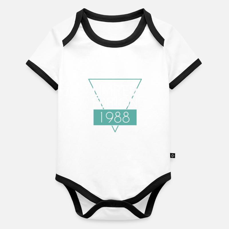 Édition limitée 1988 Body Bébé bio contrasté manches courtes