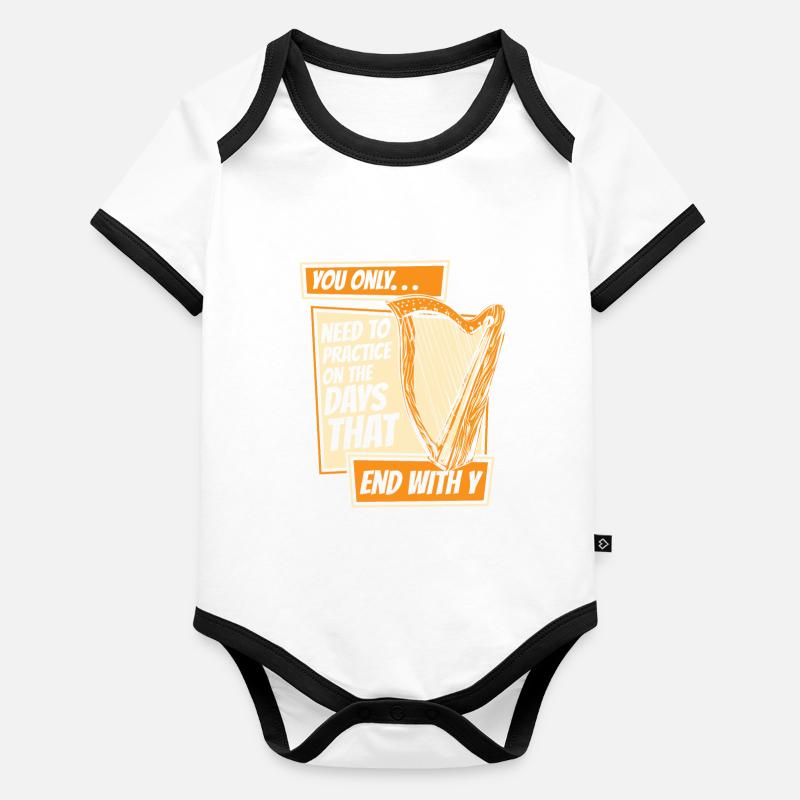 Need To Practice On Days That End With Y Harp Organic Baby Contrasting Bodysuit
