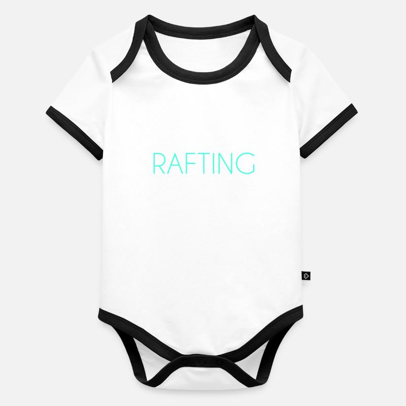 Lettrage de rafting Body Bébé bio contrasté manches courtes