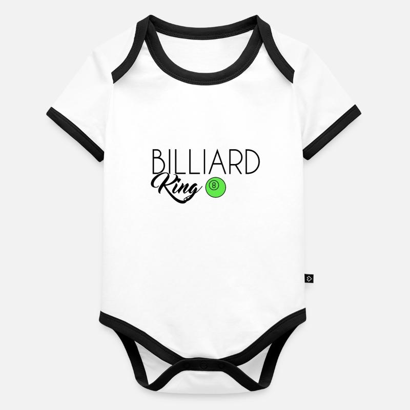 Roi du billard Body Bébé bio contrasté manches courtes