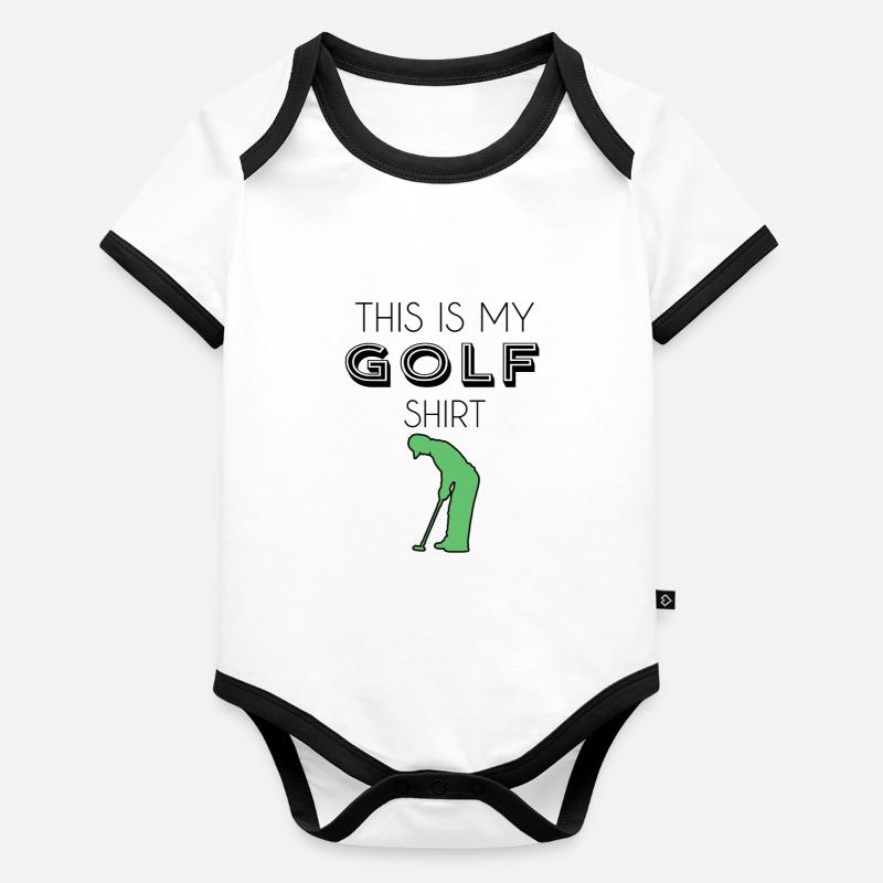Chemise de golf Body Bébé bio contrasté manches courtes
