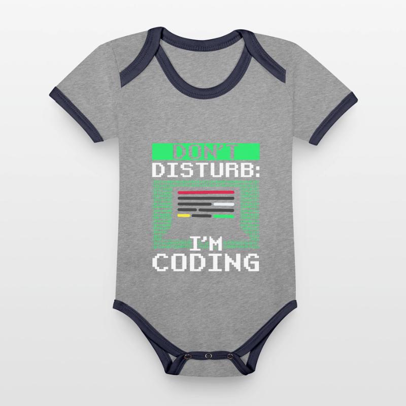 Stören Sie Nicht: Ich Programmiere Coding Coder Baby Bio-Kurzarm-Kontrastbody
