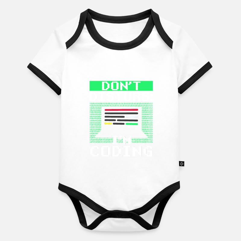 Ne vous embêtez pas: je programme Coding Coder Body Bébé bio contrasté manches courtes