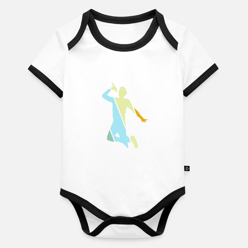 Singing Retro Organic Baby Contrasting Bodysuit