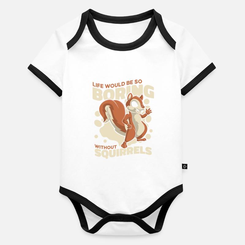 Life Would Be Boring Without Fuchshörnchen Organic Baby Contrasting Bodysuit