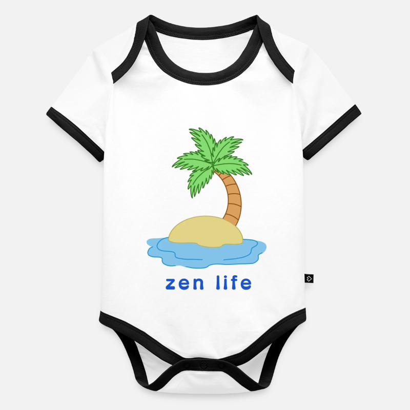 Zen-Leben Baby Bio-Kurzarm-Kontrastbody