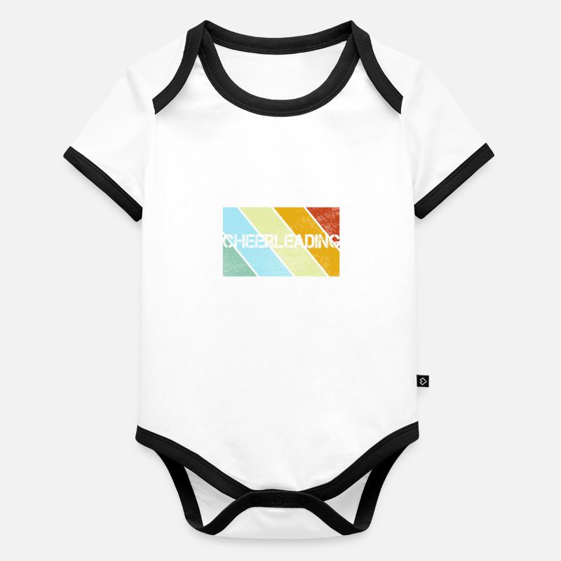 Cheerleading Retro Baby Bio-Kurzarm-Kontrastbody