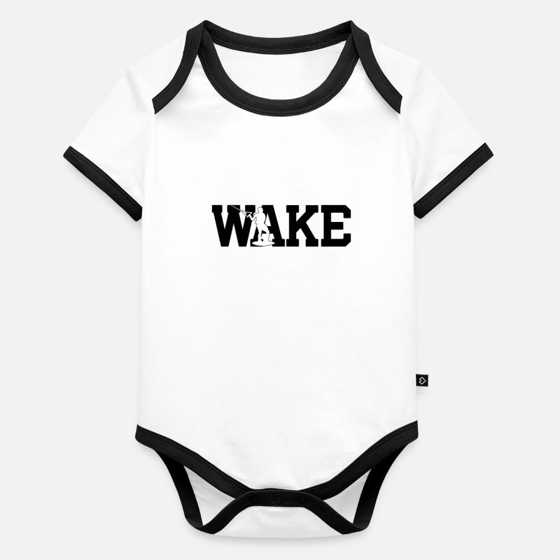 Wakeboard Body Bébé bio contrasté manches courtes