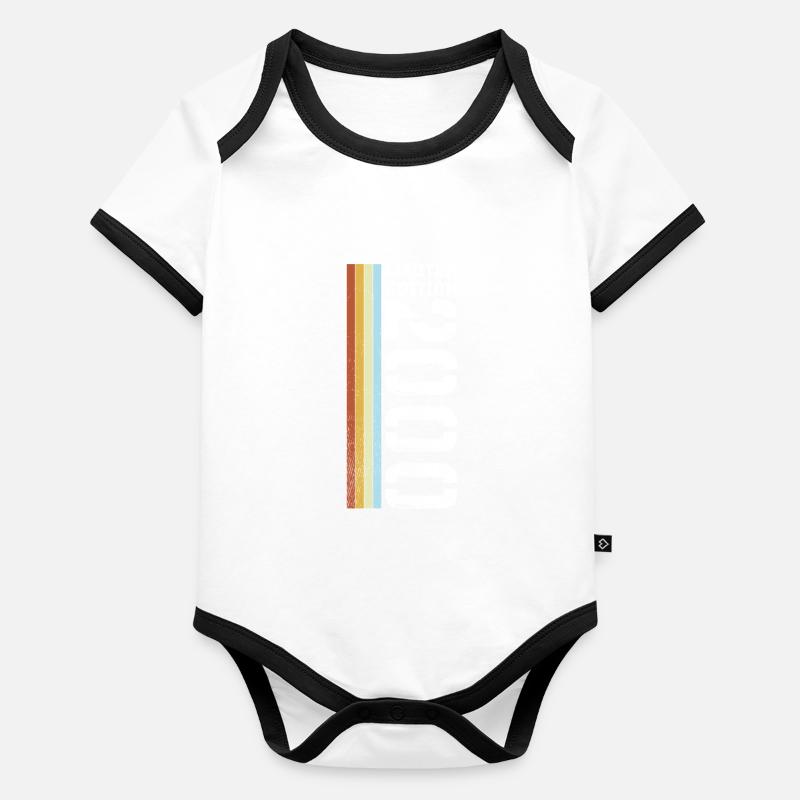 Édition Limitée Retro 2000 Body Bébé bio contrasté manches courtes