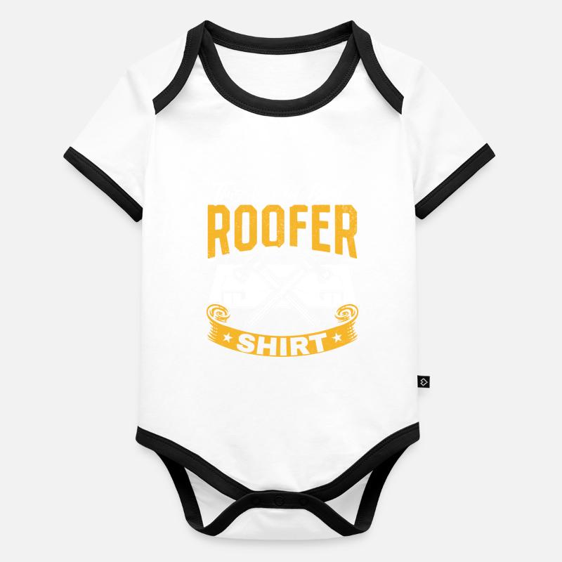 C’est ma meilleure chemise de couvreur - Roofing Roofer Body Bébé bio contrasté manches courtes