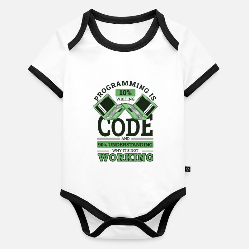 Programmation 10 % Écriture 90 % Ne fonctionne pas Codeur Body Bébé bio contrasté manches courtes