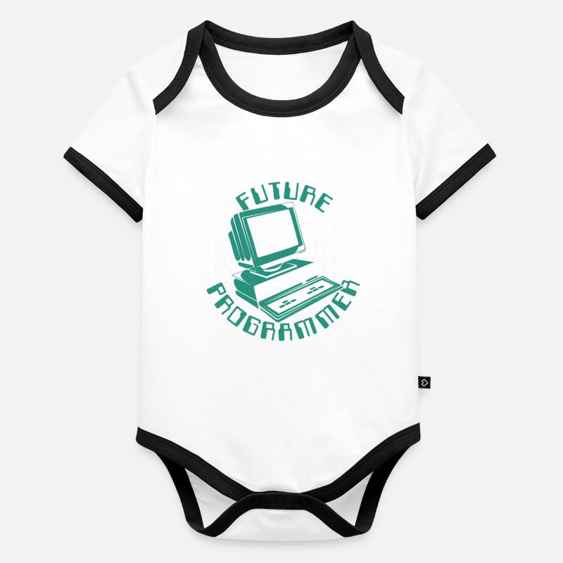Futur programmeur Ingénieur logiciel Développeur Body Bébé bio contrasté manches courtes