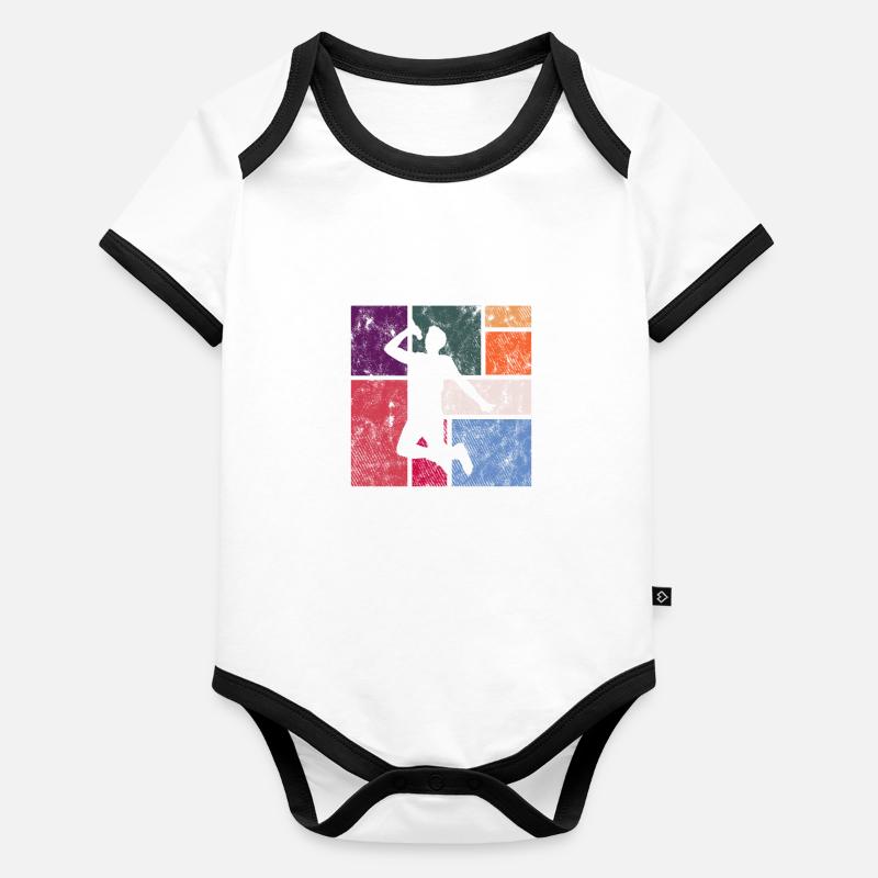 Singen Baby Bio-Kurzarm-Kontrastbody