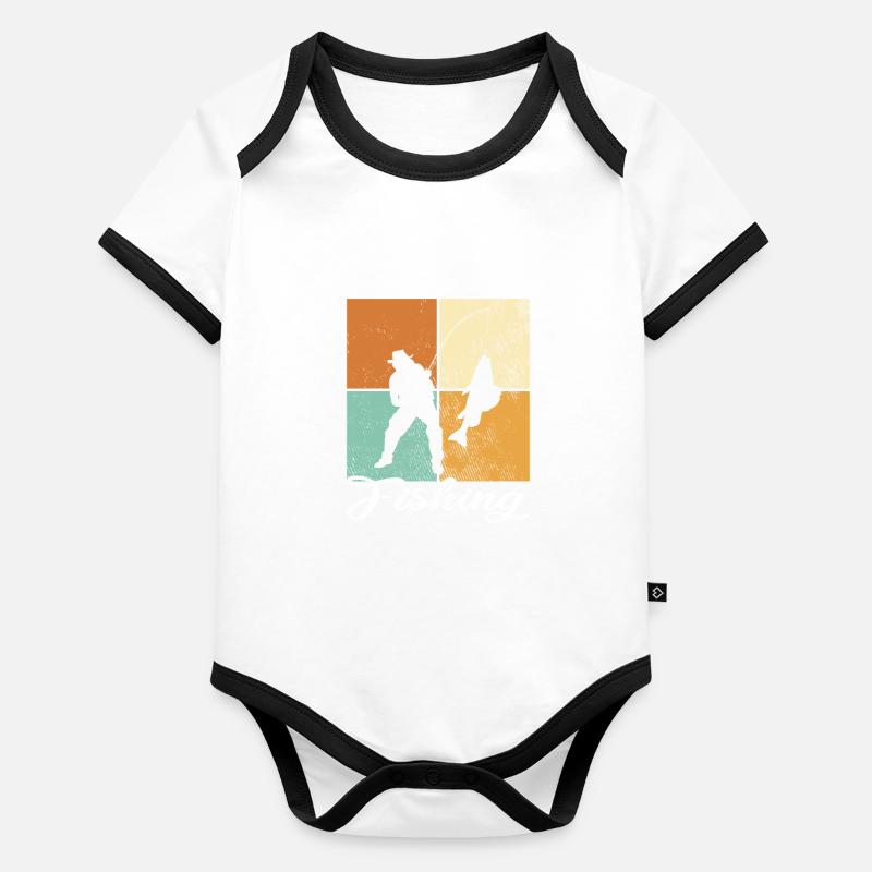 Angling Organic Baby Contrasting Bodysuit