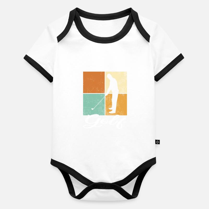 Golfe Body Bébé bio contrasté manches courtes