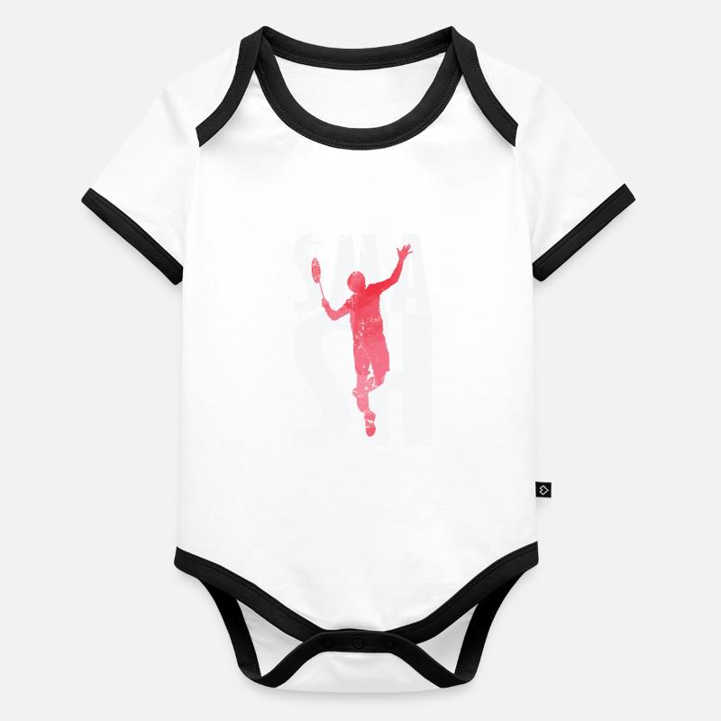 Smash Badminton Organic Baby Contrasting Bodysuit